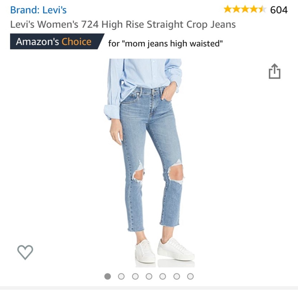 NWT Levi’s High Rise Straight Cropped Jeans